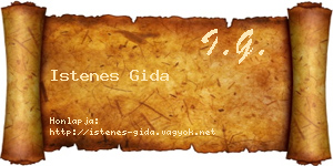 Istenes Gida névjegykártya